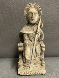 Heiligenbeeld Jacobus de Meerdere / Santiago de Compostella, zandsteen, 19 cm  (4)