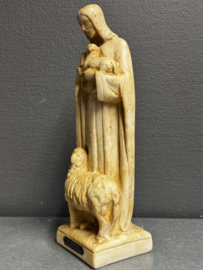 Christus de Goede Herder – gipsen communiebeeld, ca. 1950