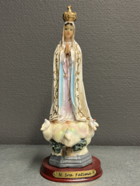 Heiligenbeeld  Maria Onze Lieve Vrouw Fatima met vogels, Resin , 22cm (5)