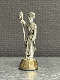 Heiligenbeeld Jacobus de Meerdere Santiago de Compostella, 7 cm, Tin, magneet. (3)