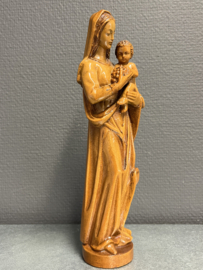 Heiligenbeeld Maria O.L.V van Tongeren, hout, 25cm (3)