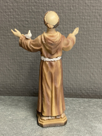 Heiligenbeeld  Franciscus van Assisi, resin, 12 cm (2)