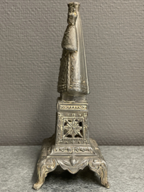 Heiligenbeeld Maria O.L.V van Scherpenheuvel, antiek, metaal, 20 cm (7)