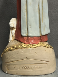 Heiligenbeeld Leonardus , gips, 42 CM (G)