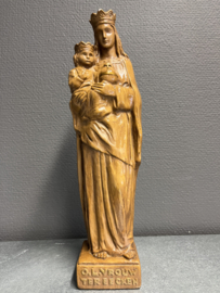 Heiligenbeeld Maria O.L.V Ter Eecken, gips,  32 cm (7)