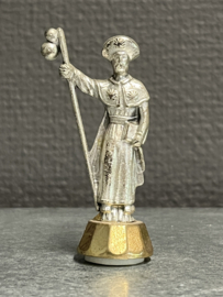Heiligenbeeld Jacobus de Meerdere Santiago de Compostella, 7 cm, Tin, magneet. (3)