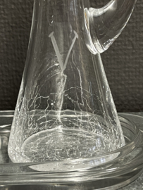 Ampullen, water en wijn, Schaal 20 x 10 cm, karaf 17 cm hoog (3)