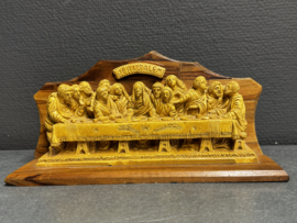 Laatste Avondmaal – handgemaakt olijfhouten reliëf uit Jeruzalem