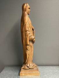 Heiligenbeeld Maria, Duits houtsnijwerk, 53 cm, jaren 30 (10)