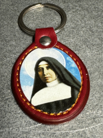 Sleutelhanger Heilige Faustina, leder