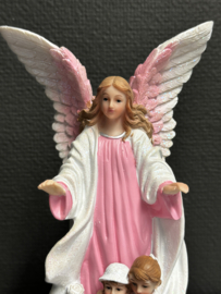 Bescherm engel met kinderen (Roze)