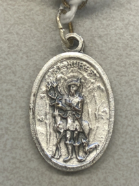 Devotiemedaille Hubertus van Luik en Rochus van Montpellier, 2 cm