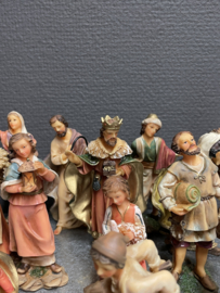 Kerstgroep, 46 delen, resin, 13 cm,  (b)