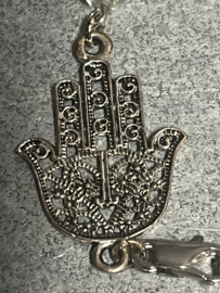 Rozenkrans Tientje, handje van Fatima. Glaskralen, ook te dragen als armband (m)
