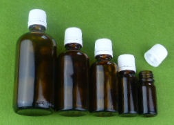 Apothekersfles glas 30ml incl dop en druppelteller