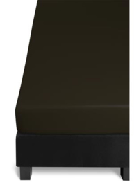 Auping hoeslaken -katoensatijn - chocolate  90 x 190/200