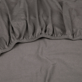 Kayori Kyoto splittopper hoeslaken 140/160 x 200 antraciet