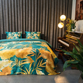 Kayori dekbedovertrekset NARITA katoen-satijn groen 240 x 200/220