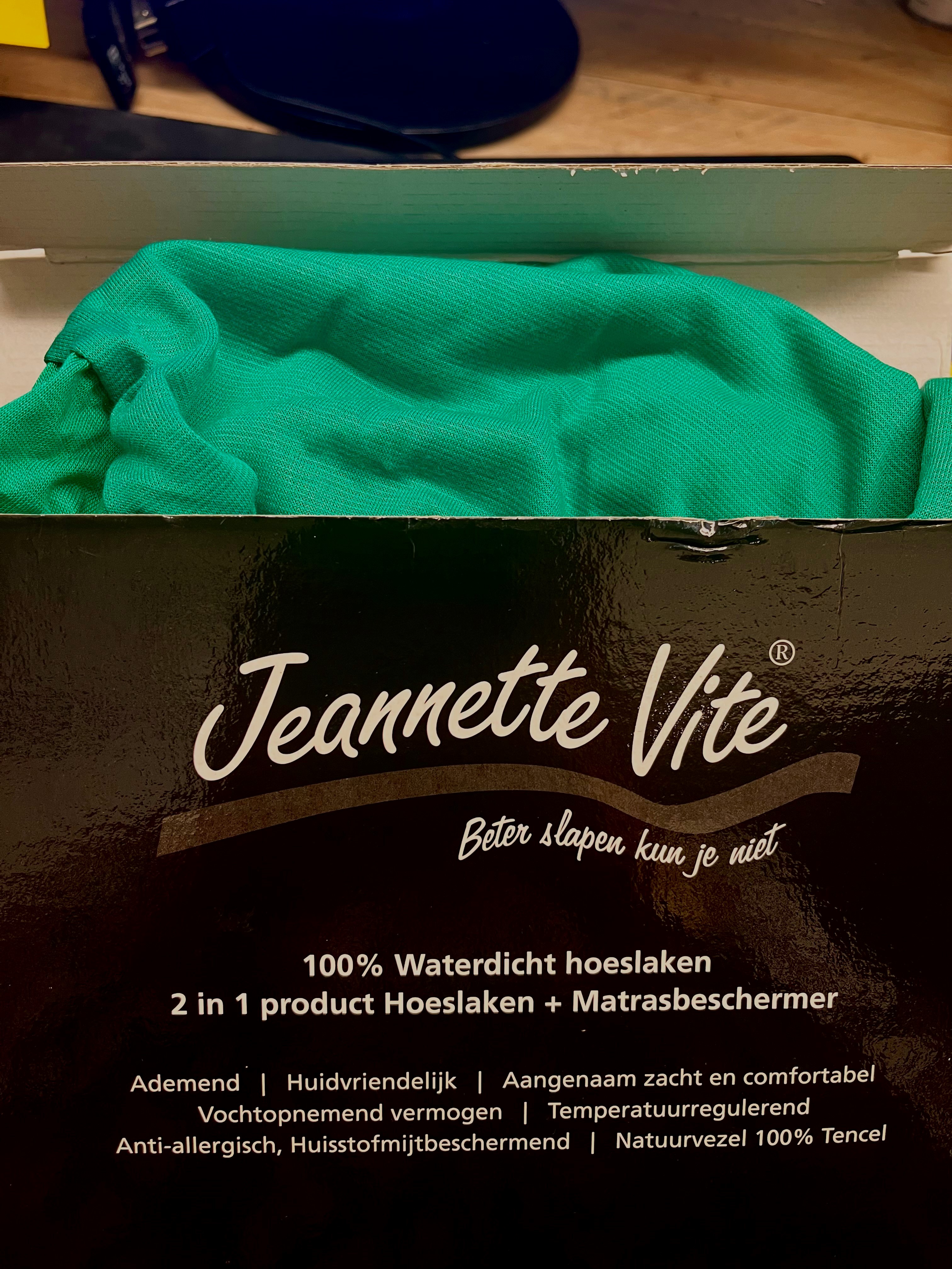 Jeannette Vite matrasbeschermer esmeralda 90 x 200cm - Voorraad opruiming