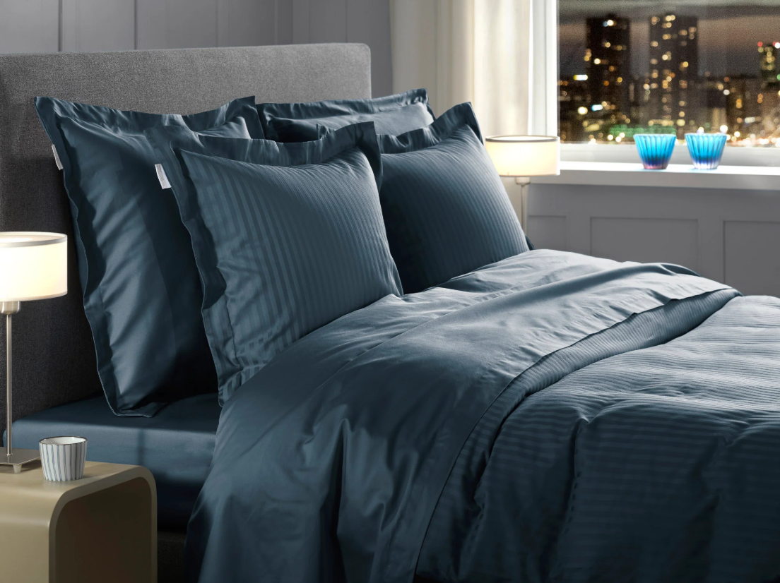Heckett Lane dekbedovertrekset Banda maritime blue 200 x 200/220 cm.