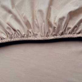 Kayori hoeslaken Kiyo taupe - 100% Tencel 80/90 x 200cm