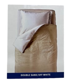 Auping Ideens Double Sand/off-white dekbedovertrek 140 x 200/220