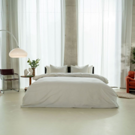 Kayori dekbedovertrekset SHIZU zilvergrijs 240 x 200/220 cm