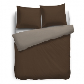 Hnl Royal Cotton Percale Pure Gold/ Chocolate Brown