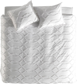 Yellow Mindel dekbedovertrek white 240 x 200/220