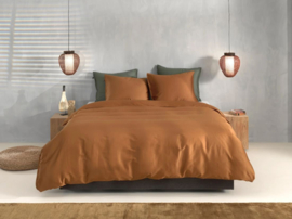 Zohome Satinado dekbedovertrek Cognac brown