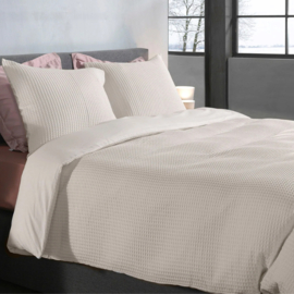 Heckett Lane Waffle duvet Vafala Ivory white 240x200/220