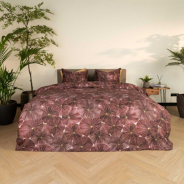Kayori dekbedovertrekset Jaimy, Burgundy, 240 x 200/220cm