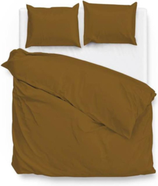 Zohome Satinado dekbedovertrek uni katoensatijn - cognac brown