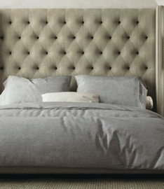 Yellow chambray dark grey 140 x 200/220 cm
