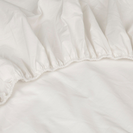 Nightkiss katoenen topper hoeslaken 90 x 210 ivoor - Voorraad opruiming