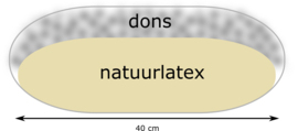 AMproducts Eminent natuurlatex/dons hoofdkussen