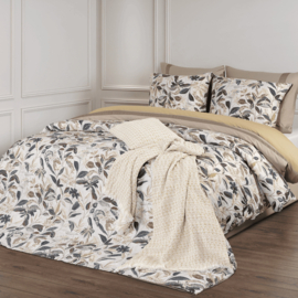 Dommelin Dekbedovertrekset Feto bruin/blauw