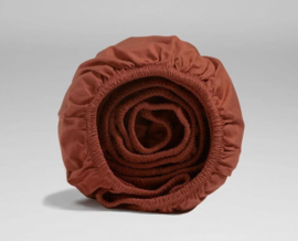 Damai hoeslaken matras 80/90 x 200/220 Terracotta - Voorraad opruiming