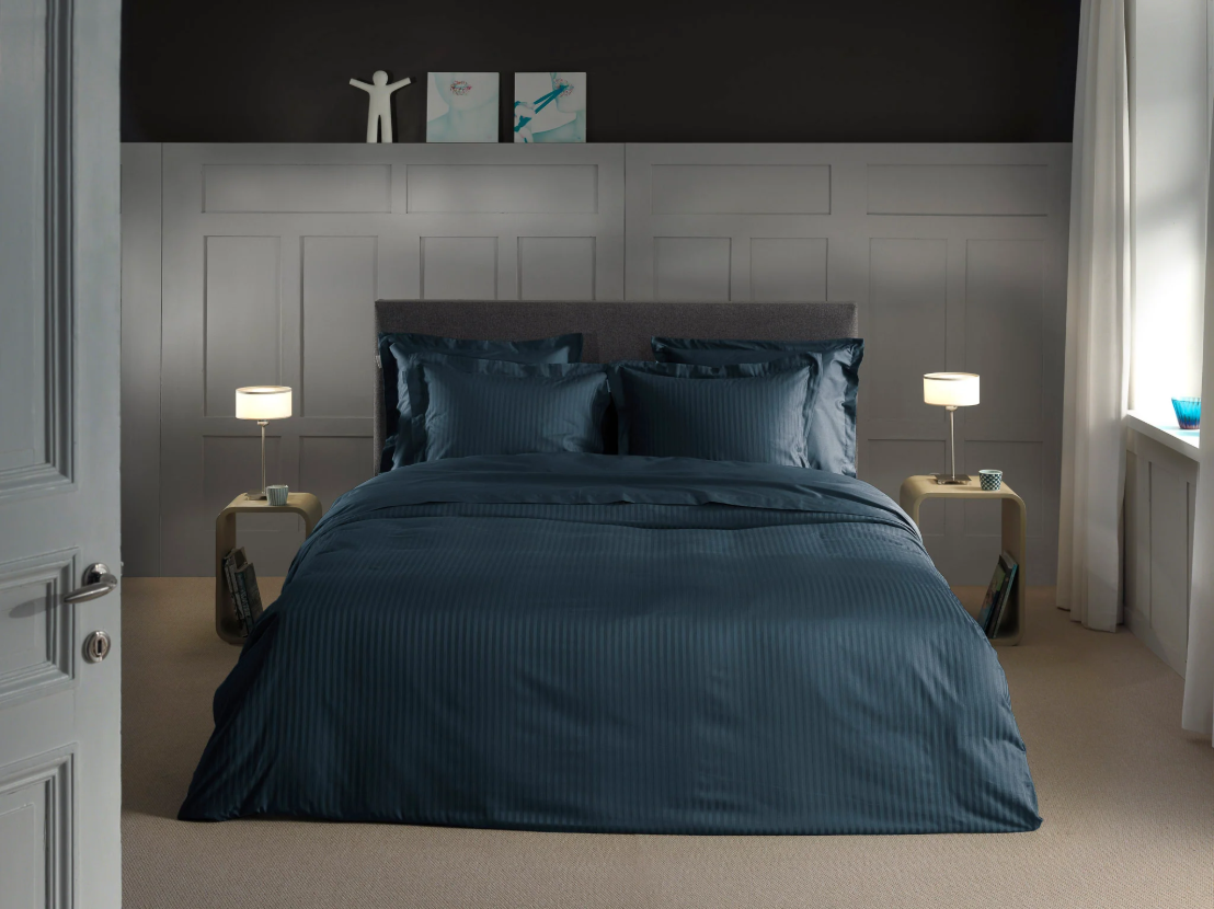 Heckett Lane dekbedovertrekset Banda maritime blue 200 x 200/220 cm.