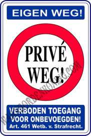 Privé weg