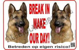 DUITSE HERDERS LANGHARIG....BREAK IN MAKE OUR DAY! 264