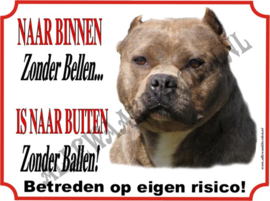 Pitbull Terriër 171 AK (DONKER Bruin/Ball)