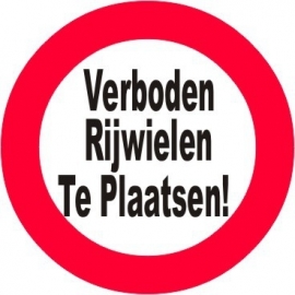 Verboden Rijwielen te plaatsen!