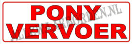 PONY VERVOER