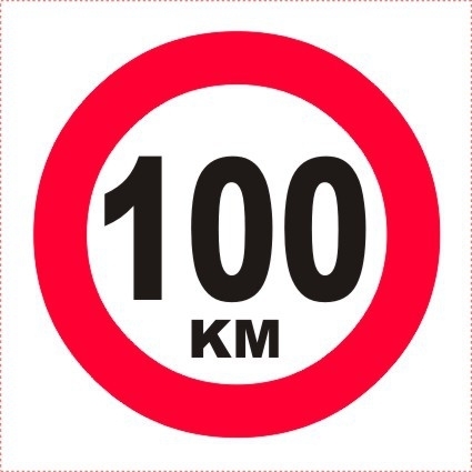 ALUMINIUM BORD 100 KM | | AlleWaakborden.nl / Waakbordenkoning.nl AlleWaakborden.com/ Waakbordenkoning.com