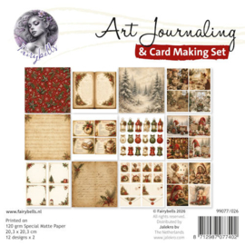 FairyBells Art Journaling & Card Making Set 26: Kerst rood - groen