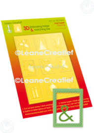 3D embossing folder met snijmal voor Kerst postzegels 35.9563
