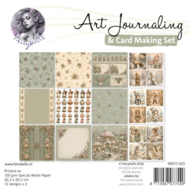 FairyBells Art Journaling & Card Making Set 25: Kerst beige - groen