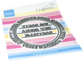 Craftables stencil Gefeliciteerd cirkel by Marleen CR1714