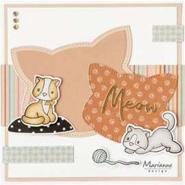 Craftables stencil Cat Frame CR1732